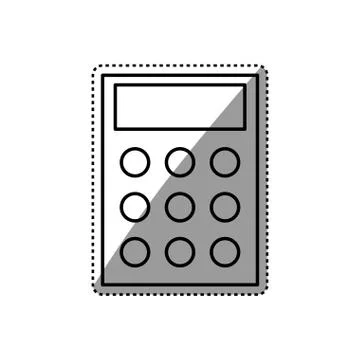 Calculator math device Illustrazione stock