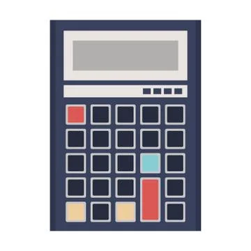 Calculator math device isolated Illustrazione stock