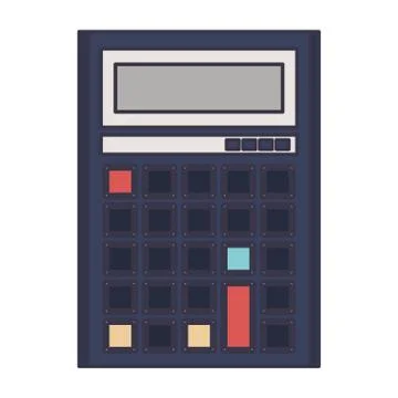 Calculator math device isolated Illustrazione stock