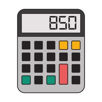 Calculator math device isolated symbol Illustrazione stock