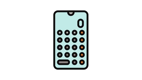Calculator math education color icon animation Stock Footage 326097870