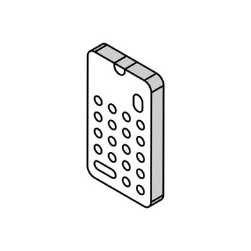 Calculator math education isometric icon vector illustration Illustrazione stock