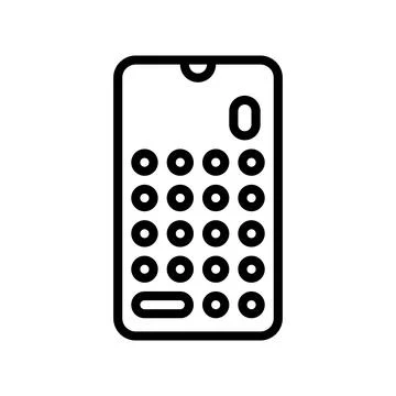 Calculator math education line icon vector illustration Illustrazione stock