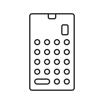 Calculator math education line icon vector illustration Illustrazione stock