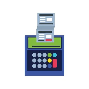 Calculator math finance with document Stock Illustration