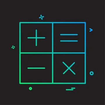 Calculator math icon vector design Illustrazione stock