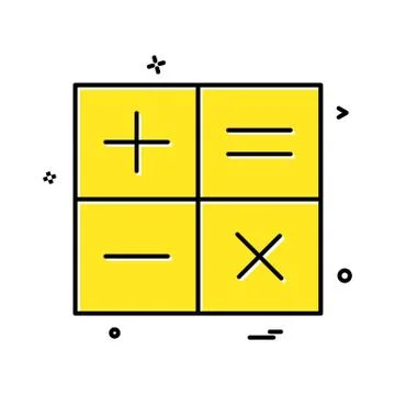 Calculator math icon vector design Illustrazione stock