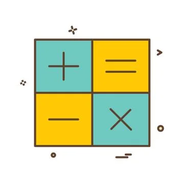 Calculator math icon vector design Illustrazione stock