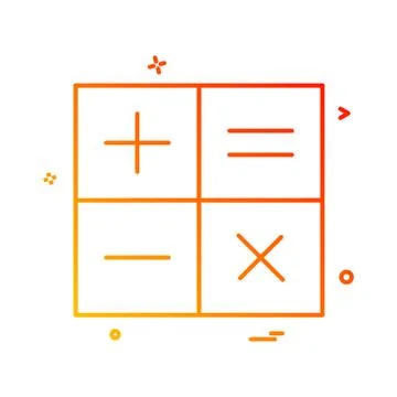 Calculator math icon vector design Illustrazione stock