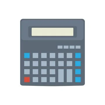 Calculator mathematic finance icon with button vector illustration display. B Stock Illustration