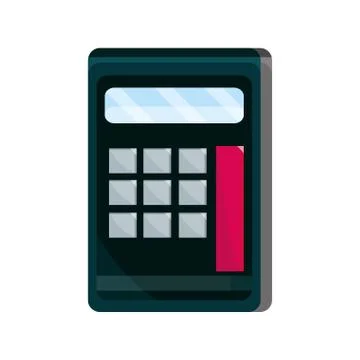 Calculator maths supply study school education isolated icon Stock Illustration