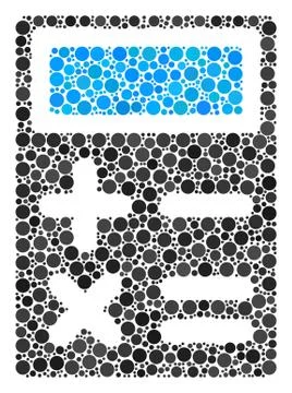 Calculator Mosaic of Dots Illustrazione stock