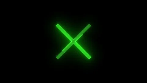 Calculator multiply stroke icon glowing neon green color animation Stock Footage 289382292