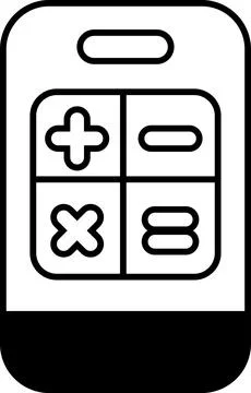 A calculator with the numbers 1, 2, 3, 4, 5, 6, 7, 8, 9, and 0 on it Stock Illustration