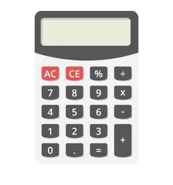 Calculator object technology digital finance illustration Illustrazione stock
