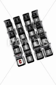 Calculator on office chairs Stock Illustration