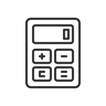 Calculator outline icon Stock Illustration