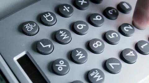 Calculator Overhead Stock Footage 12551729