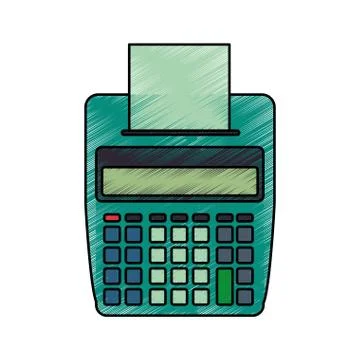 Calculator with paper printer Stockillustratie