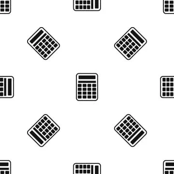 Calculator pattern seamless black Illustrazione stock