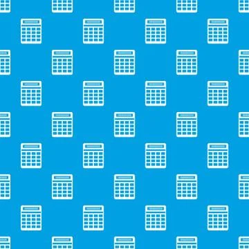 Calculator pattern seamless blue Illustrazione stock