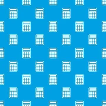 Calculator pattern seamless blue Illustrazione stock