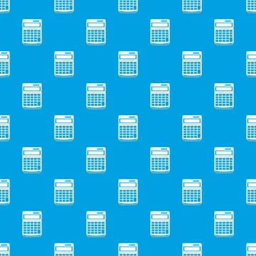 Calculator pattern seamless blue Illustrazione stock