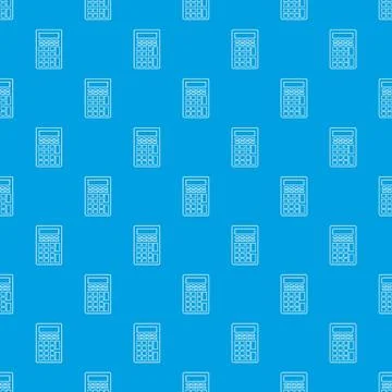 Calculator pattern seamless blue Illustrazione stock