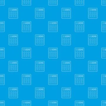 Calculator pattern seamless blue Illustrazione stock