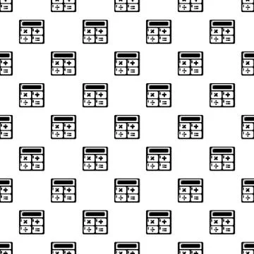 Calculator pattern seamless Illustrazione stock