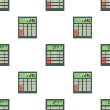 Calculator pattern seamless vector Stock Illustration