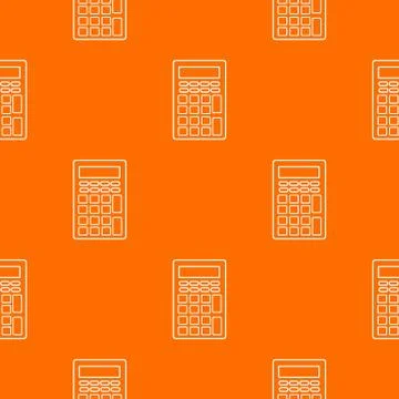 Calculator pattern vector orange Illustrazione stock