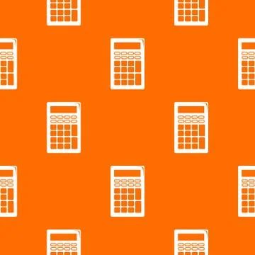 Calculator pattern vector orange 스톡 일러스트