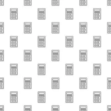 Calculator pattern vector seamless Illustrazione stock