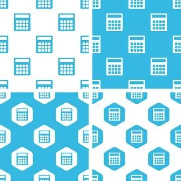 Calculator patterns set 스톡 일러스트