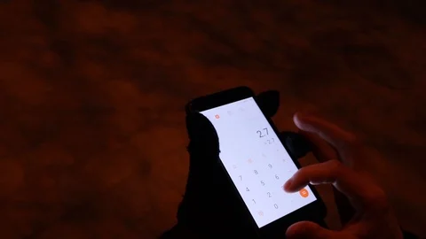 Calculator on the phone Stock Footage 128639458