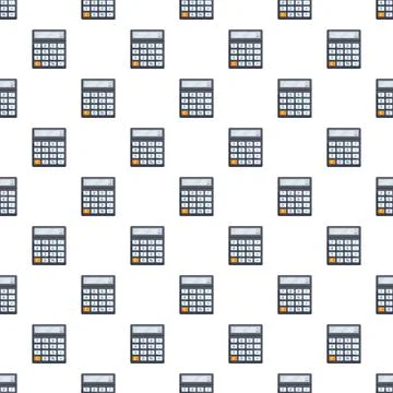 Calculator repeating pattern for finance and education concepts Illustrazione stock