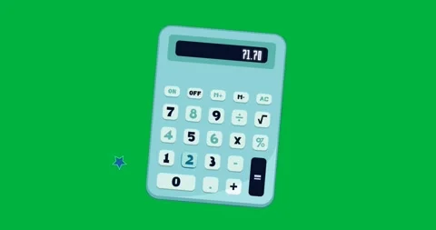 Calculator rotating over transparent background showing animated finance graphs Video stock 317594896