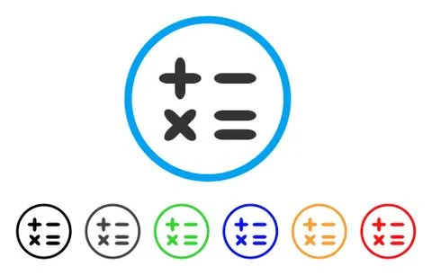 Calculator Rounded Icon Illustrazione stock