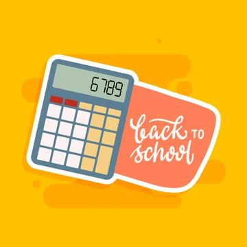 Calculator to school Stock Illustration