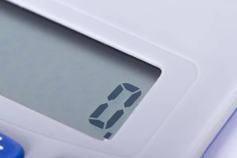Calculator screen with zero Stock Photos