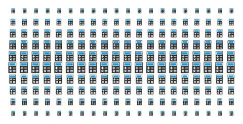 Calculator Shape Halftone Effect Stock Illustration