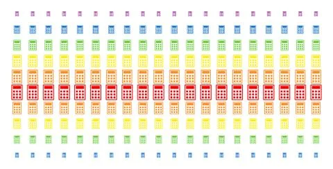 Calculator Shape Halftone Spectral Array 스톡 일러스트