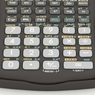 Calculator Sharp EL-520w Black ~ 3D Model #91389156 | Pond5