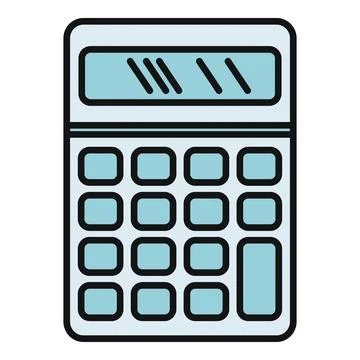 Calculator showing a blank screen, useful for math, finance, and business Illustrazione stock