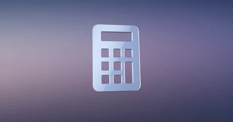 Calculator Silver 3d Icon Stock Footage 73357036