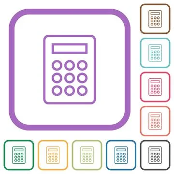 Calculator simple icons Stock Illustration