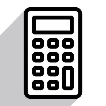 Calculator simple linear icon Stock Illustration