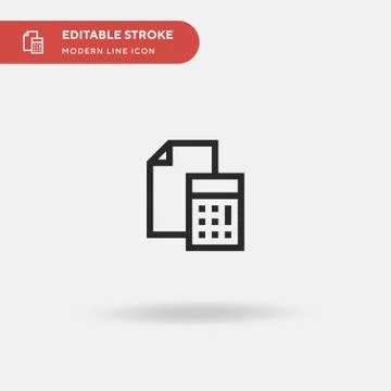Calculator Simple vector icon. Illustration symbol design template for web mo Stock Illustration