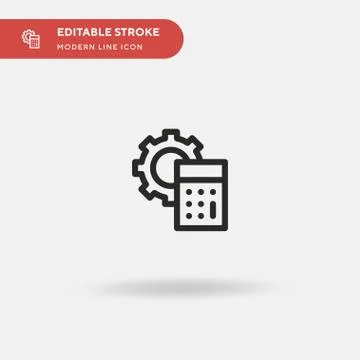 Calculator Simple vector icon. Illustration symbol design template for web mo Stock Illustration